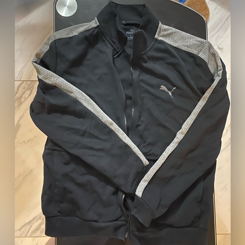 Men puma zip up sweater